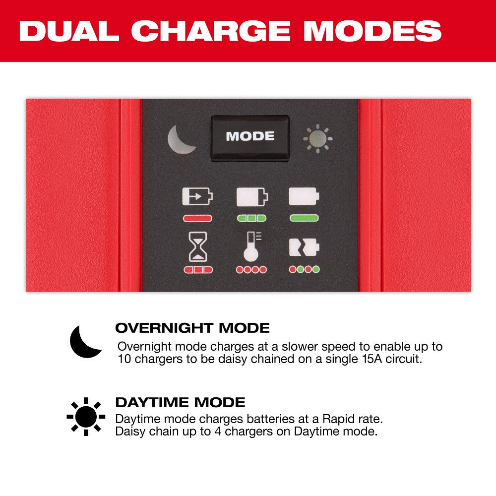 Milwaukee 48-59-1817 M18 Six Bay Daisy Chain Rapid Charger - 6