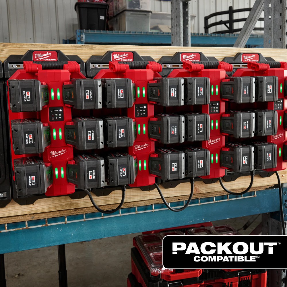 Milwaukee 48-59-1817 M18 Six Bay Daisy Chain Rapid Charger - 11