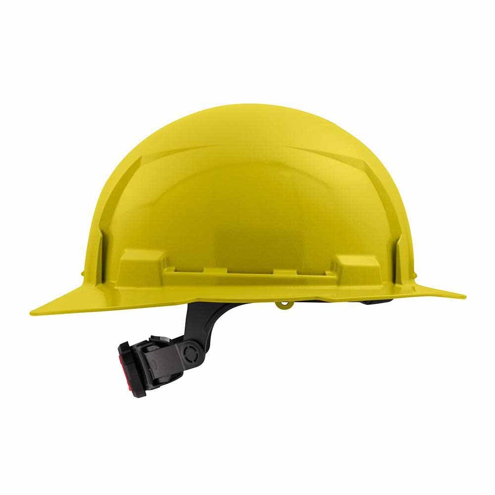 Milwaukee 48-73-1123 Yellow Full Brim Hard Hat with 6PT Ratcheting Suspension – Type 1 Class E - 4