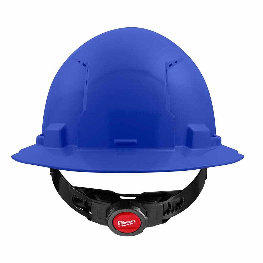 Milwaukee 48-73-1205 Blue Full Brim Vented Hard Hat with 4PT Ratcheting Suspension – Type 1 Class C - 2
