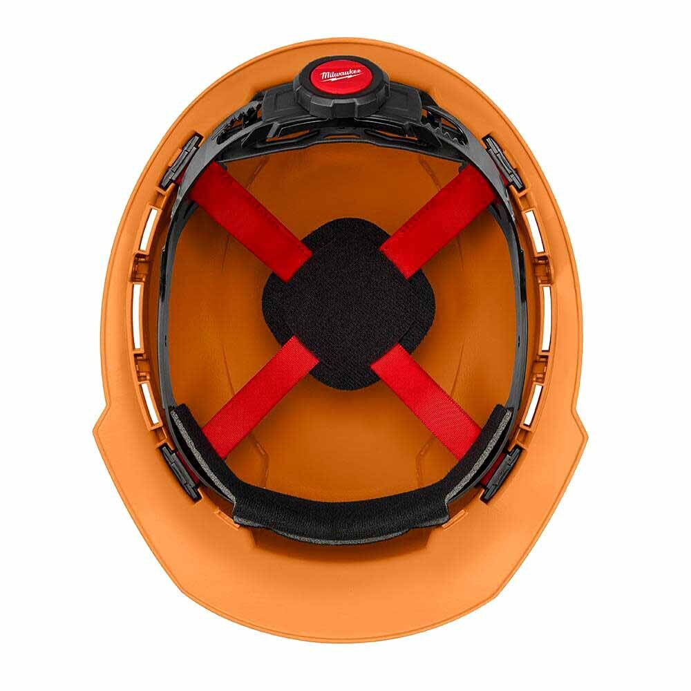 Milwaukee 48-73-1212 Orange Front Brim Vented Hard Hat with 4PT Ratcheting Suspension – Type 1 Class C - 5