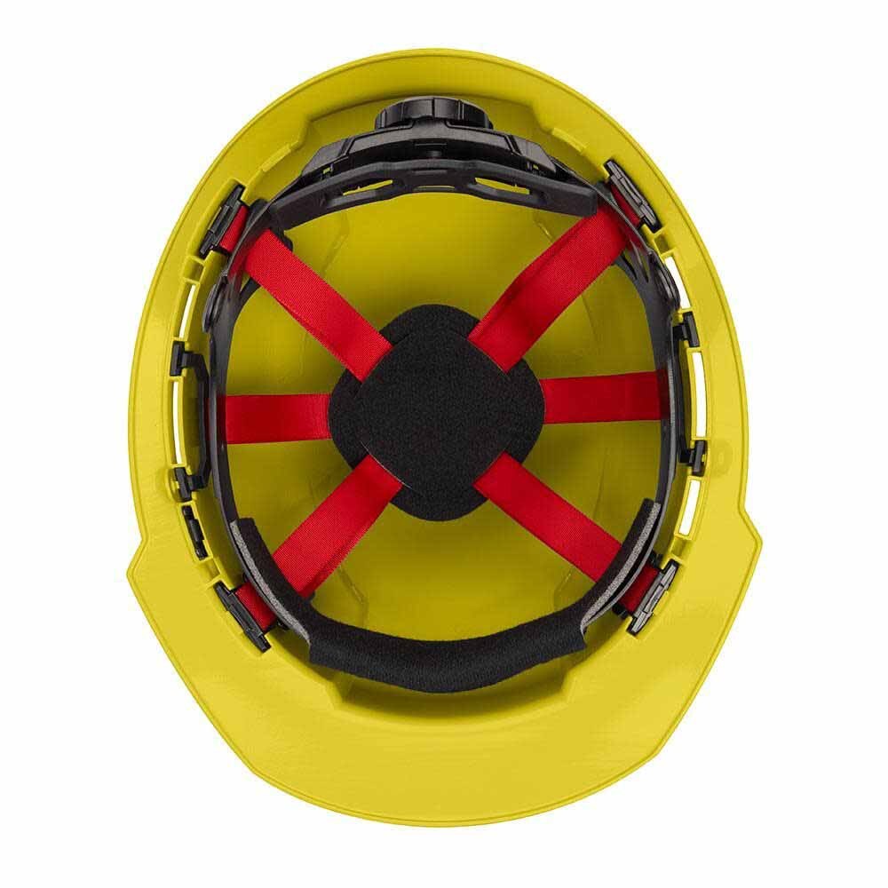 Milwaukee 48-73-1222 Yellow Front Brim Vented Hard Hat with 6PT Ratcheting Suspension – Type 1 Class C - 5