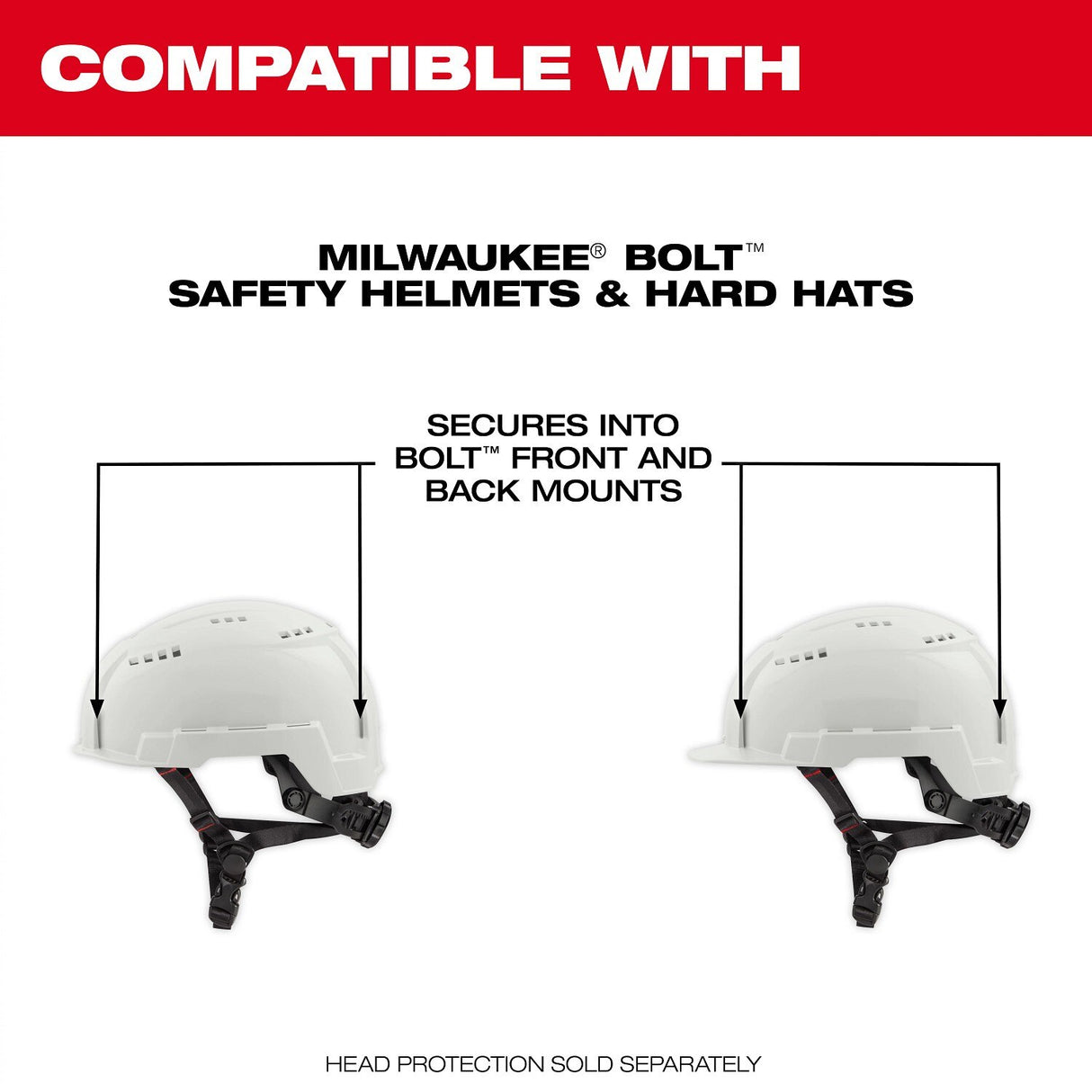 Milwaukee 48-73-1385 BOLT REDLITHIUM USB Cooling Fan for Safety Helmets and Hard Hats - 2