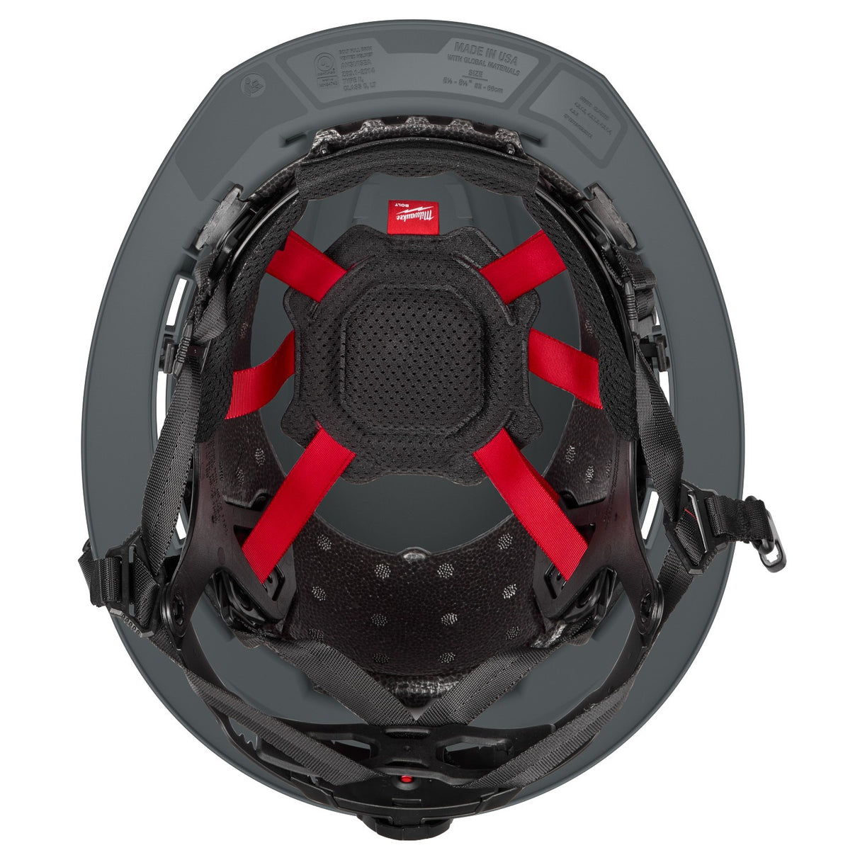 Milwaukee 48-73-1664 BOLT Gray Full Brim Vented Safety Helmet – Type 2, Class C - 2