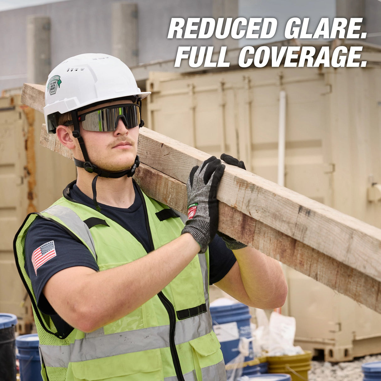 Milwaukee 48-73-2503 Polarized Wrap Around Safety Glasses with Silver Mirrored Dual Coat Lenses - 5