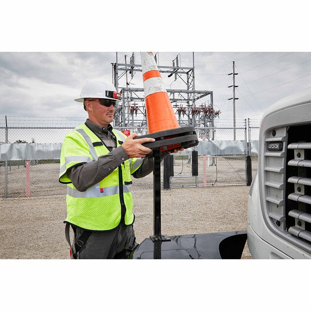 Milwaukee 48-73-5221 AR/FR Cat. 1 Class 3 High Visibility Yellow Mesh Safety Vest - S/M - 6