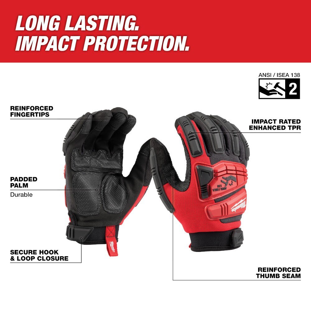 Milwaukee 48-73-8551 Impact Wrecking Work Glove - M - 2