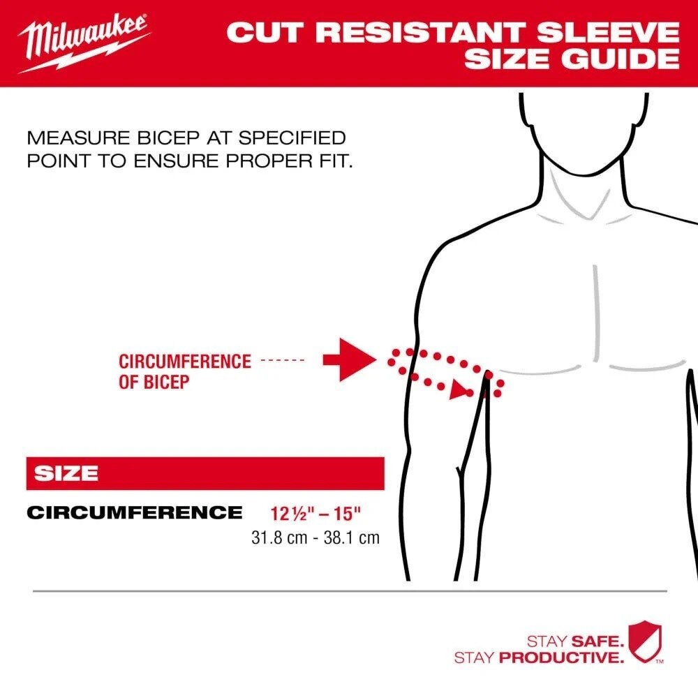 Milwaukee 48-73-9050B 16" Cut Level 5 Protective Sleeves - 12PK - 5