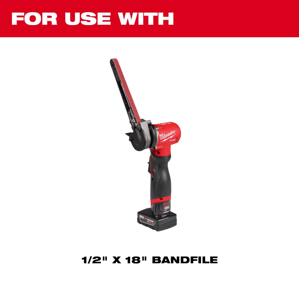 Milwaukee 48-80-9080 1/2" x 18" 80 Grit Bandfile Belts - 4 pack - 3