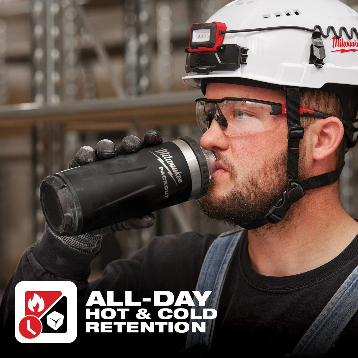Milwaukee 48-82-8382BX PACKOUT 18 oz Insulated Bottle with Chug Lid Twist to Lock Connectivity - 2