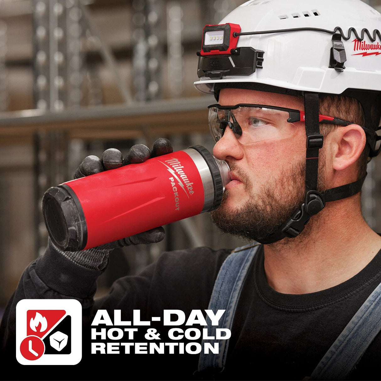 Milwaukee 48-82-8382RX PACKOUT 18 oz Insulated Bottle with Leakproof Chug Lid - 2