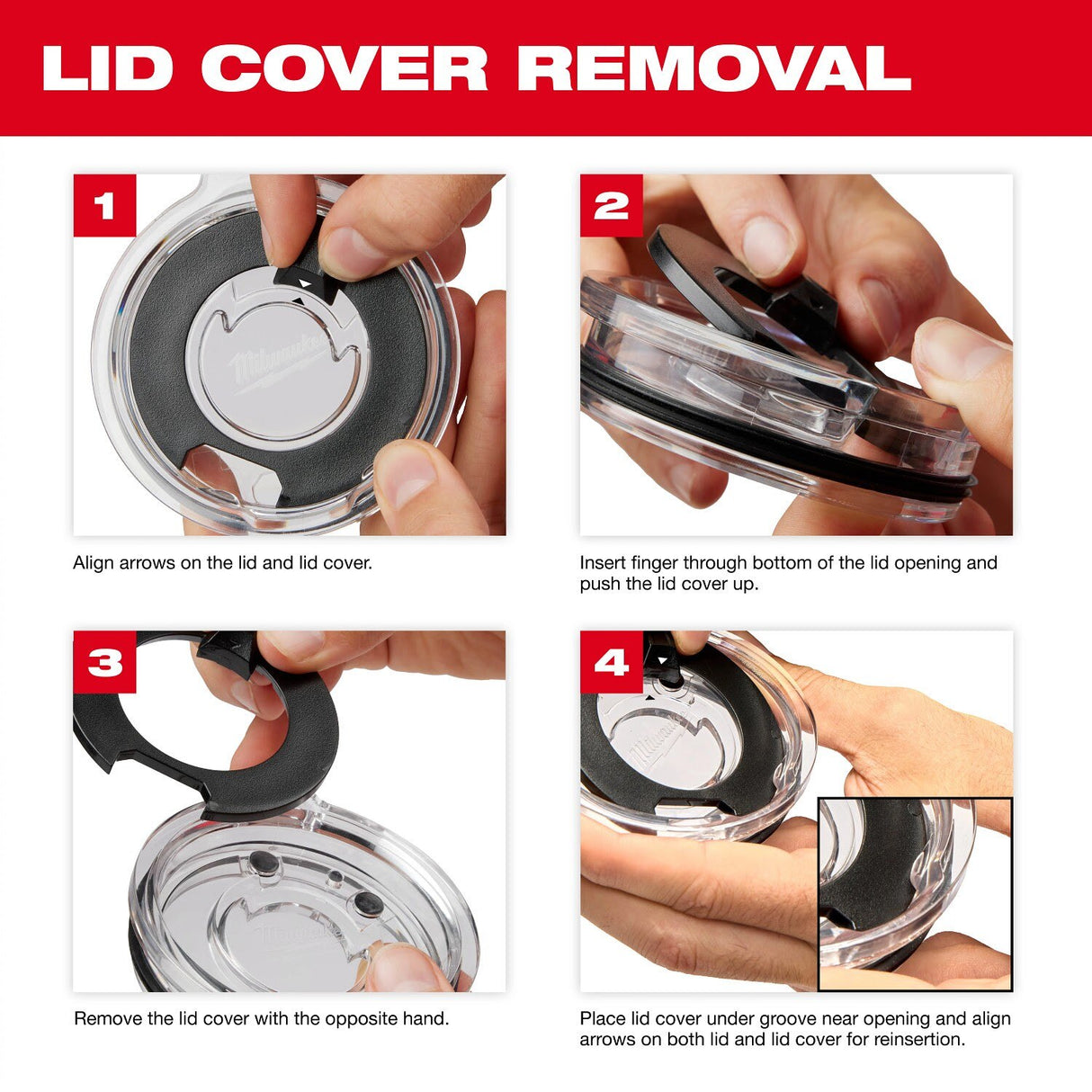 Milwaukee 48-82-8392B PACKOUT 20 oz Tumbler Black - 8