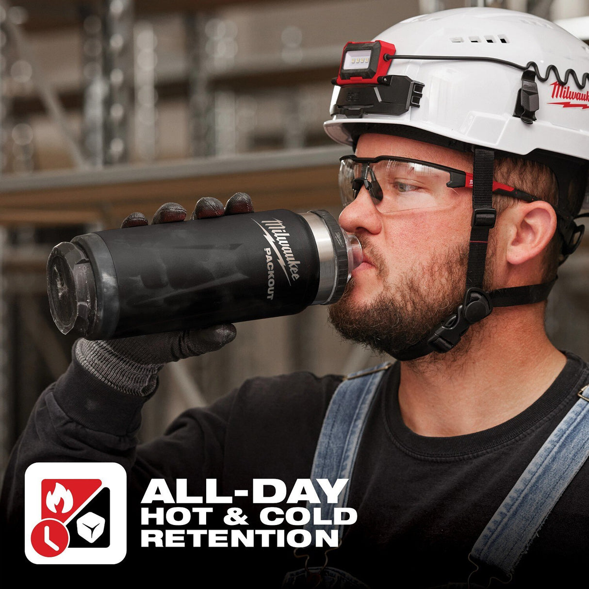 Milwaukee 48-82-8396BX PACKOUT 24 oz Insulated Bottle with Leakproof Chug Lid - 2