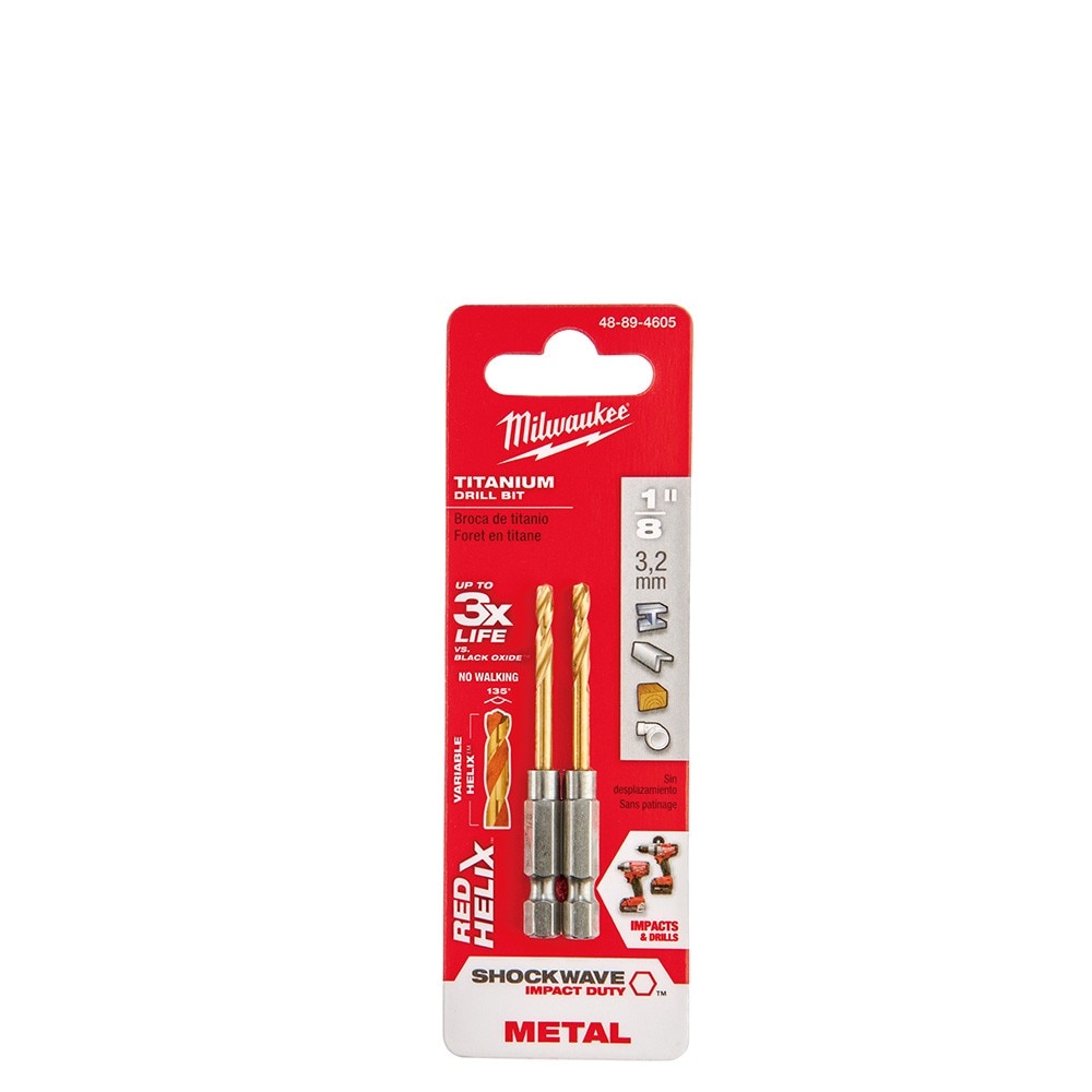 Milwaukee 48-89-4605 1/8" Titanium Shockwave Drill Bit - 3
