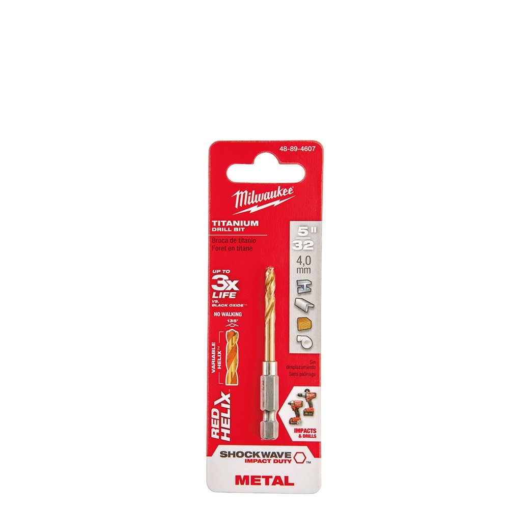 Milwaukee 48-89-4607 5/32" Titanium Shockwave Drill Bit - 2