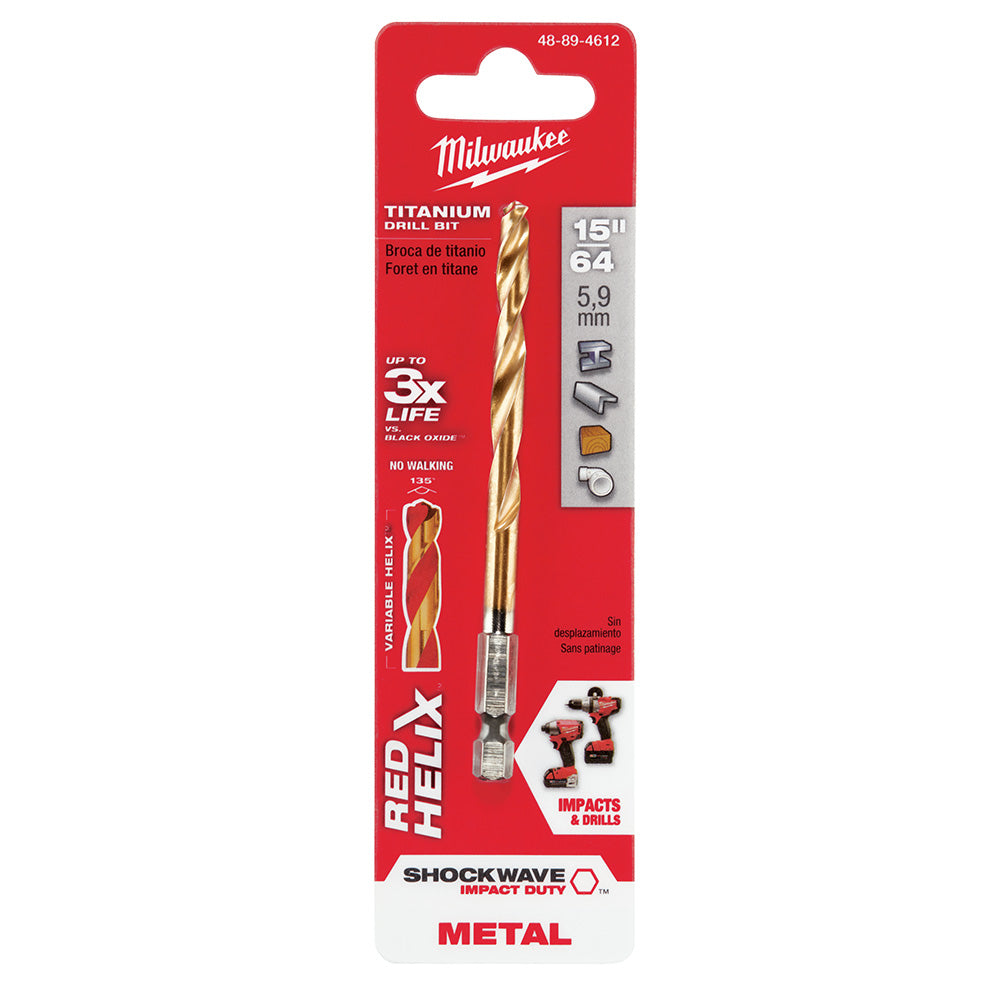 Milwaukee 48-89-4612 15/64" Titanium Shockwave Drill Bit - 2