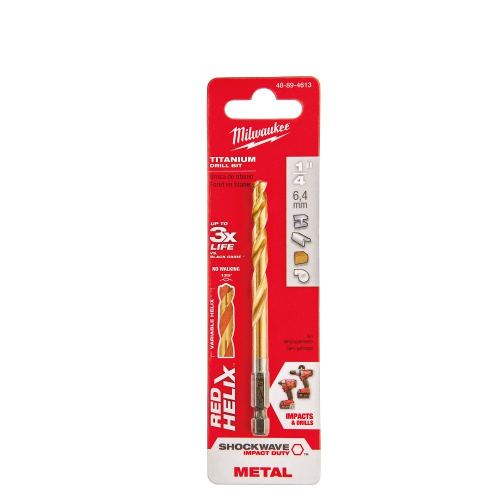 Milwaukee 48-89-4613 1/4" Titanium Shockwave Drill Bit - 3