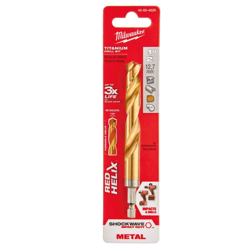 Milwaukee 48-89-4629 1/2" Titanium Shockwave Drill Bit - 2