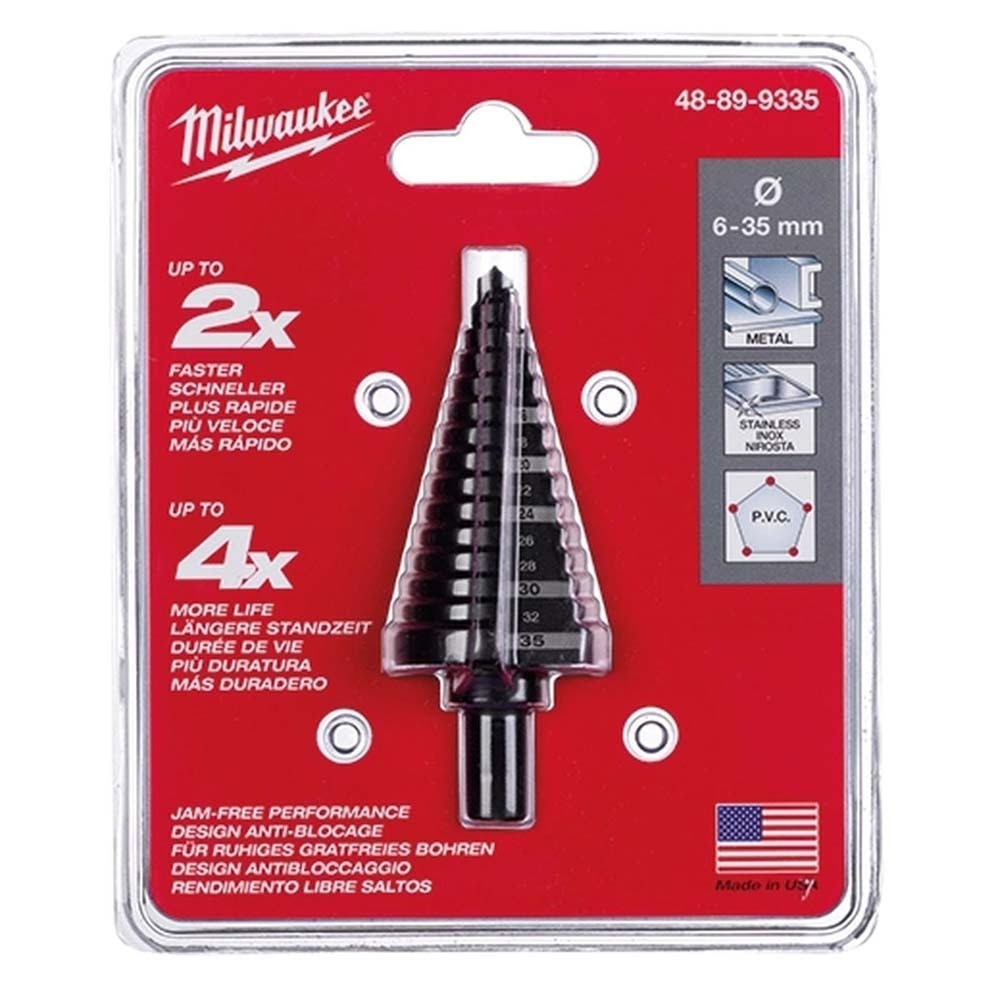 Milwaukee 48-89-9335 Step Drill Bit 6MM-35MM with Black Oxide Coating - 2