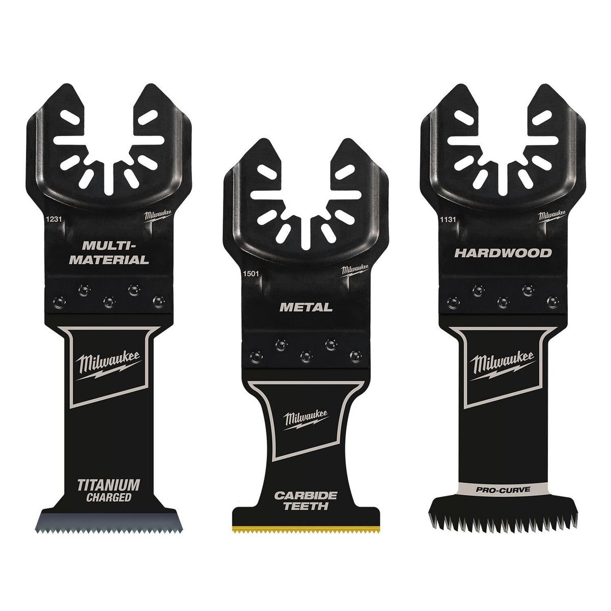 Milwaukee 49-10-9001 Oscillating Multi-Tool Blade Kit (3-Piece) for Metal, Wood, and Hardwood - 8