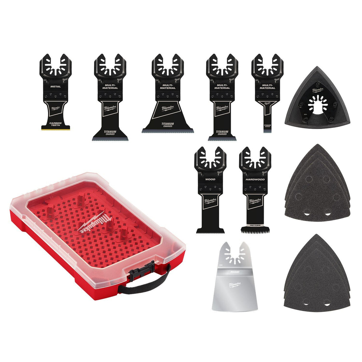 Milwaukee 49-10-9114 Universal Fit OPEN-LOK 15PC Oscillating Multi-Tool Blade Kit w/ Modular Case - 8