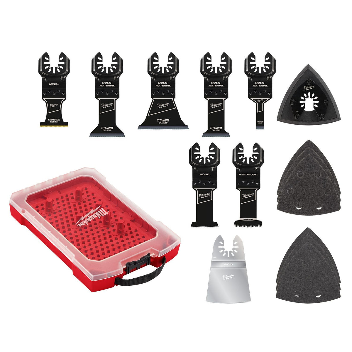 Milwaukee 49-10-9114 Universal Fit OPEN-LOK 15PC Oscillating Multi-Tool Blade Kit w/ Modular Case - 8