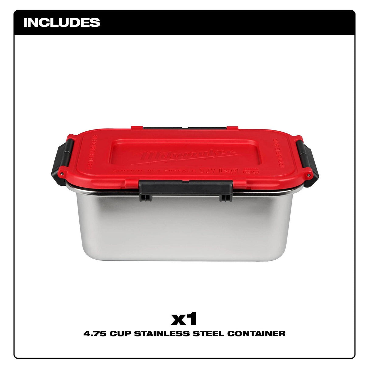Milwaukee 49-16-0202 Stainless Steel Container for M18 Jobsite Lunch Warmer with Leak-Proof Lid - 3
