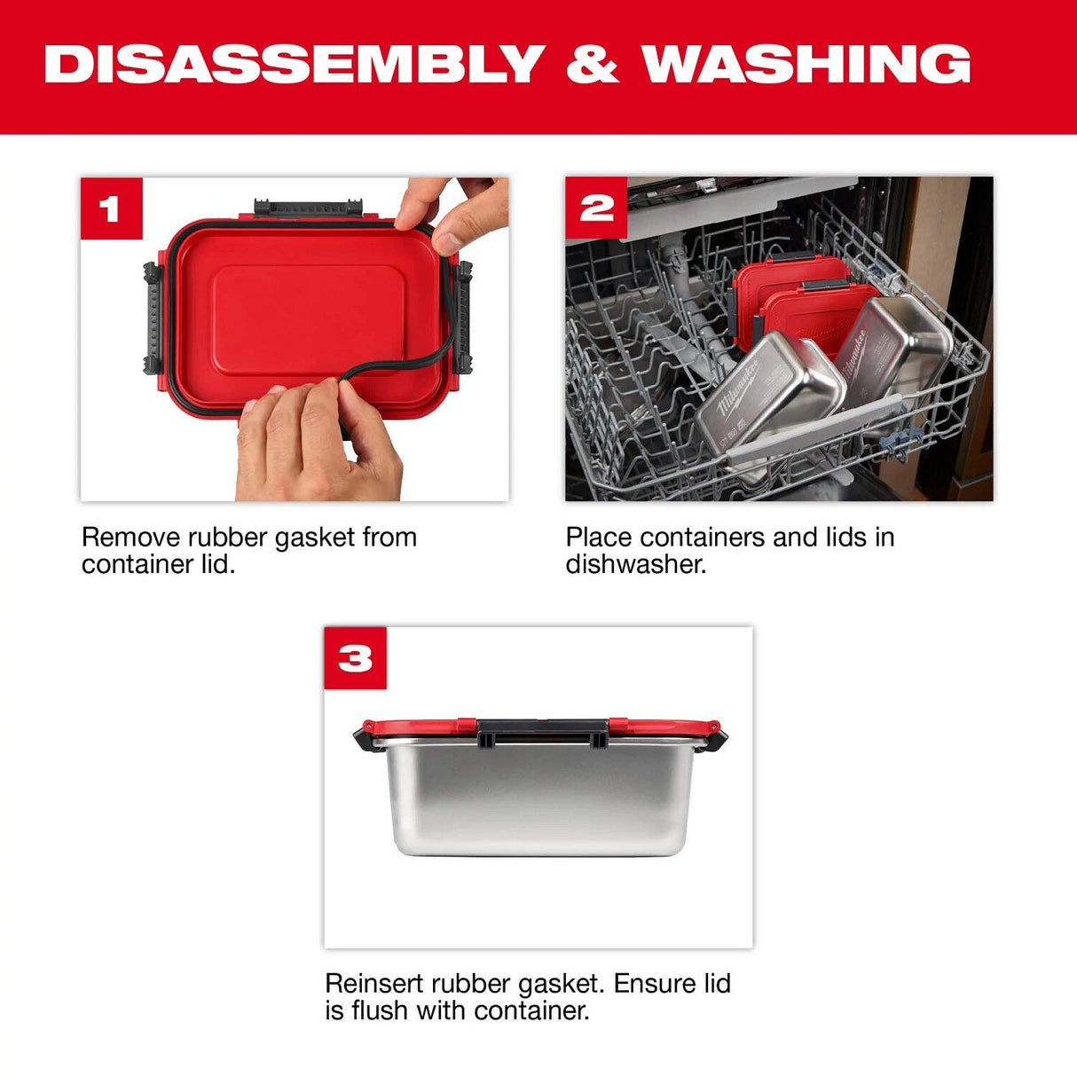 Milwaukee 49-16-0202 Stainless Steel Container for M18 Jobsite Lunch Warmer with Leak-Proof Lid - 7
