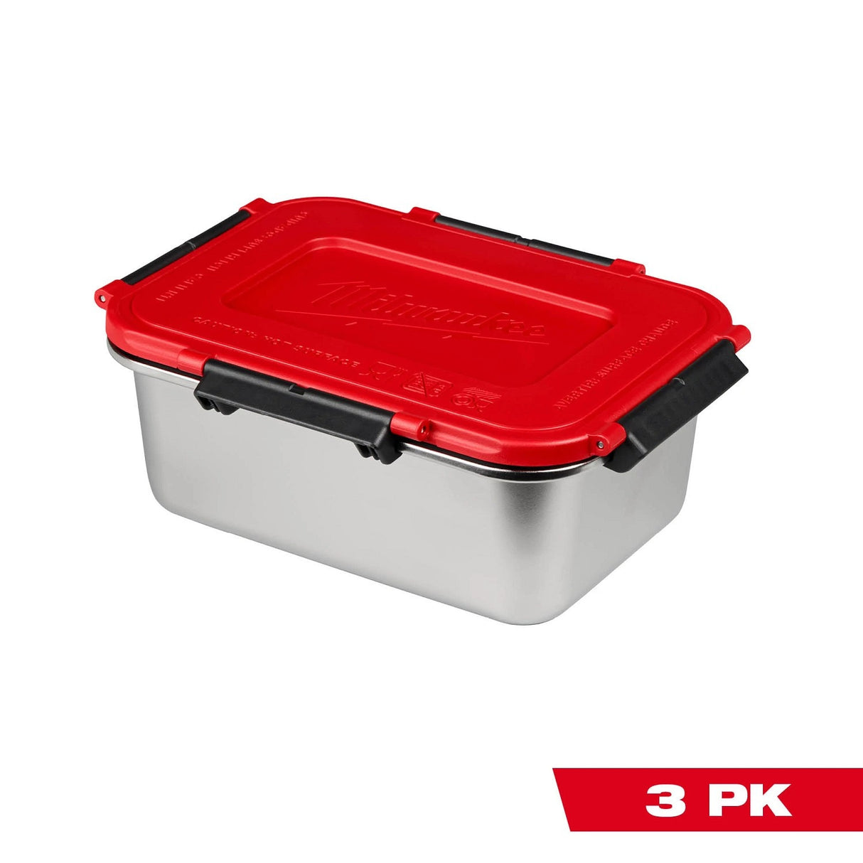 Milwaukee 49-16-0203 4.75 Cup Stainless Steel Containers for M18 Jobsite Lunch Warmer with Leak Proof Lids (3 Pack)