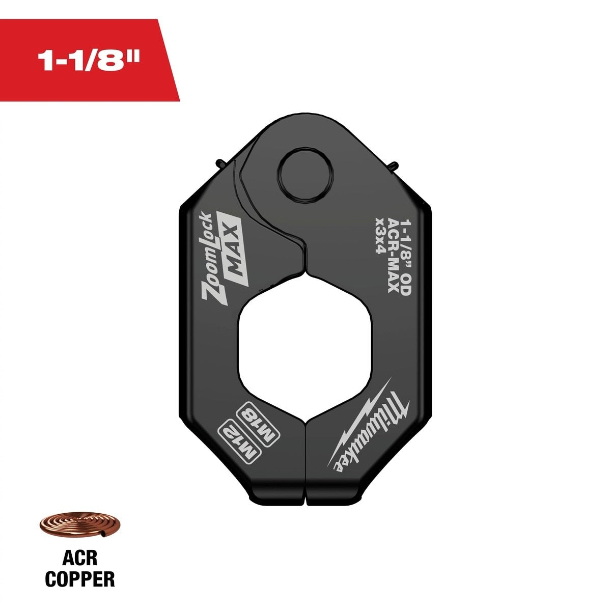 Milwaukee 49-16-2657ZX 1-1/8" ZoomLock MAX B MaxiPro Pivoting Press Ring for ACR Copper - 2