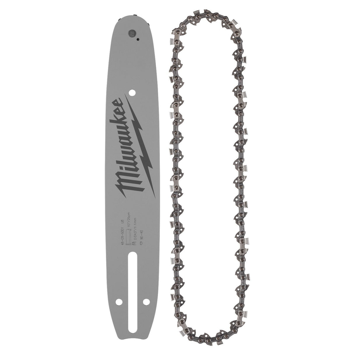Milwaukee 49-16-2849 10 in 3/8 Low Profile Pitch 0.043 in Gauge Saw Chain and Guide Bar Set (2 Piece)
