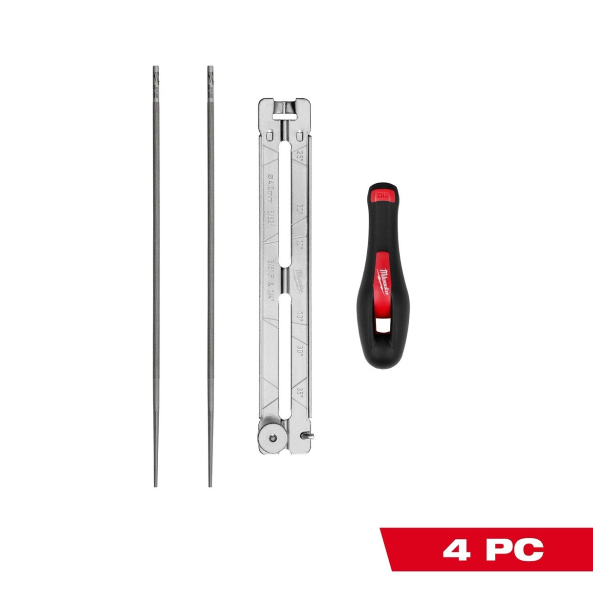 Milwaukee 49-16-2881 Saw Chain Sharpening Set with 5/32 Inch Round Files and Angle Guide (4 Piece) - 3