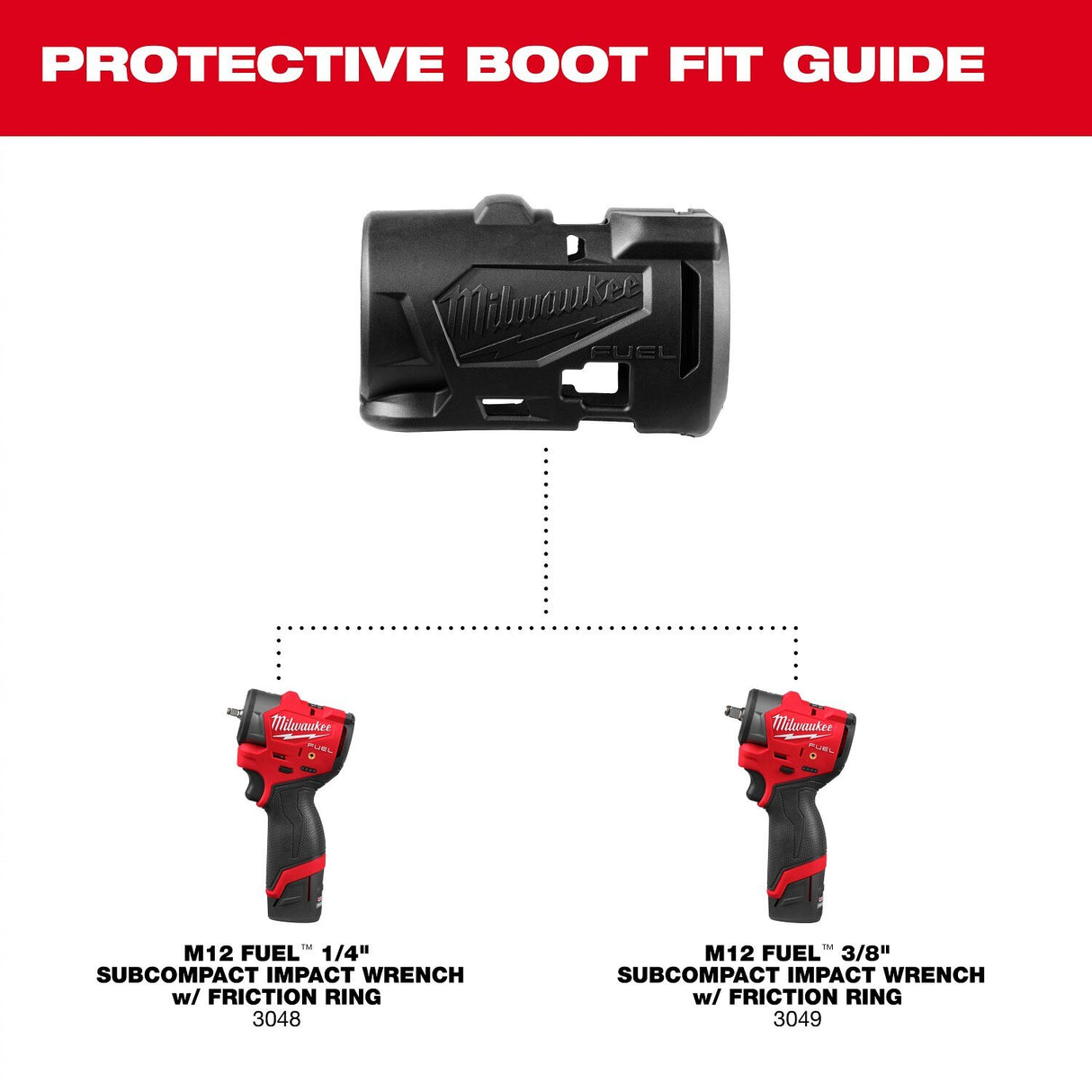 Milwaukee 49-16-3049 M12 FUEL Subcompact Impact Wrench Protective Boot - 2