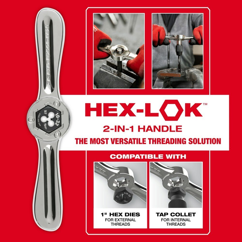 Milwaukee 49-22-5603 38PC Metric Tap & Die PACKOUT Set w/ Hex-LOK 2-in-1 Handle - 4