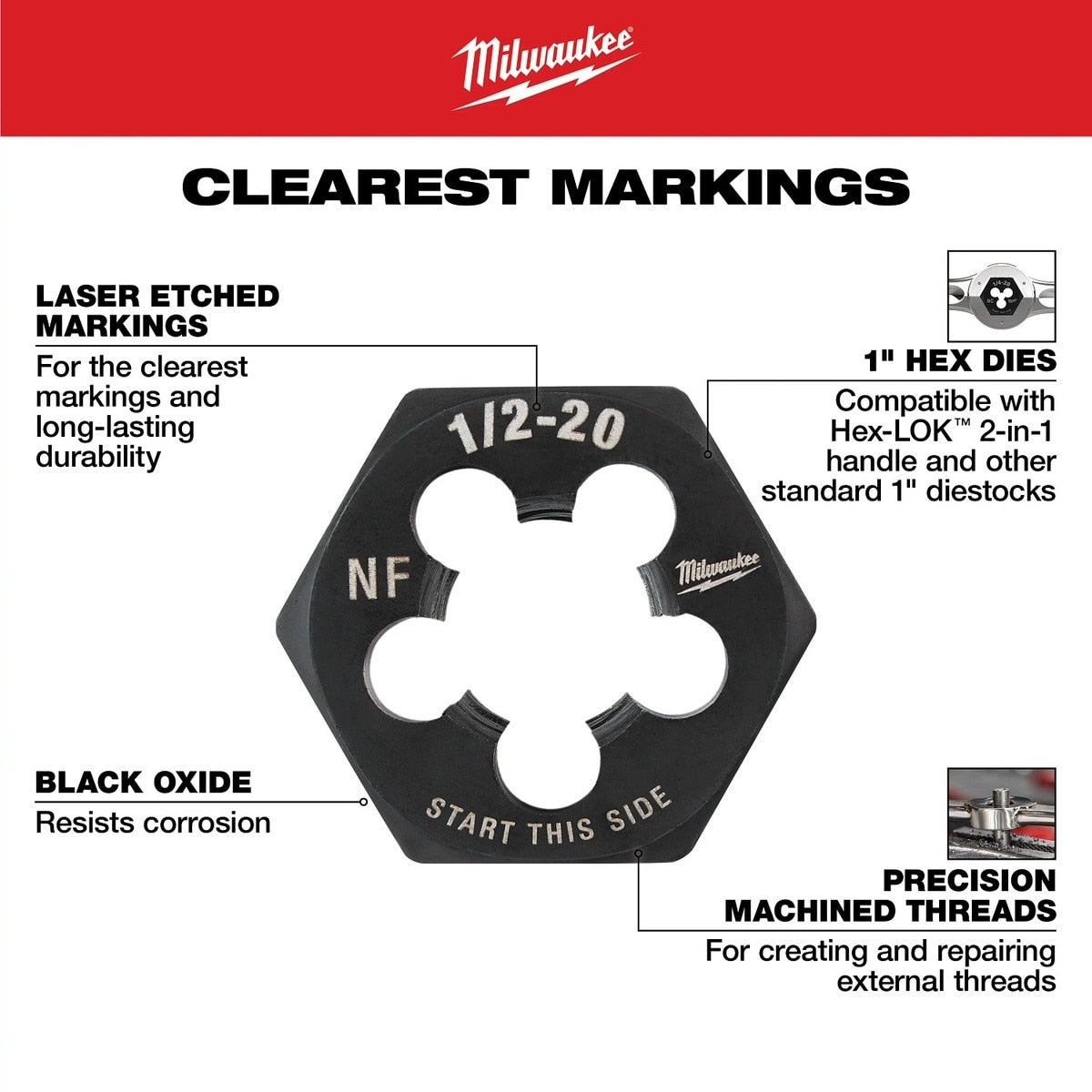 Milwaukee 49-22-5612 SAE Straight Flute Plug Tap and Drill Bit Set with Case (20 Piece Set) - 3