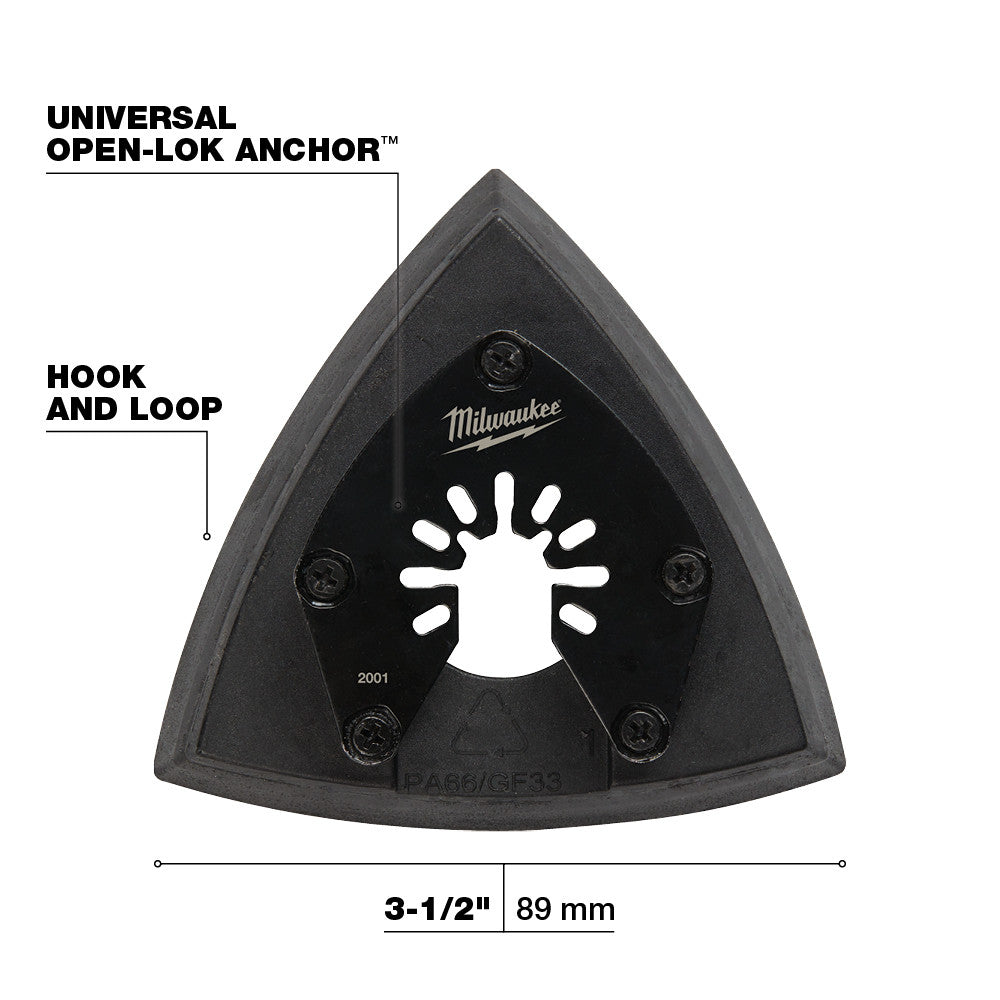 Milwaukee 49-25-2001 Milwaukee® OPEN-LOK™ 3-1/2" TRIANGLE SANDING PAD 1PK
