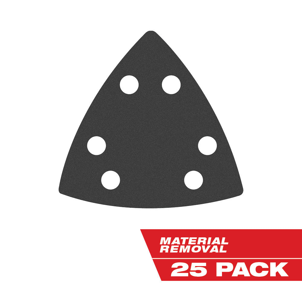 Milwaukee 49-25-2025 Milwaukee® OPEN-LOK™ 3-1/2" TRIANGLE SANDPAPER VARIETY PACK 25PC