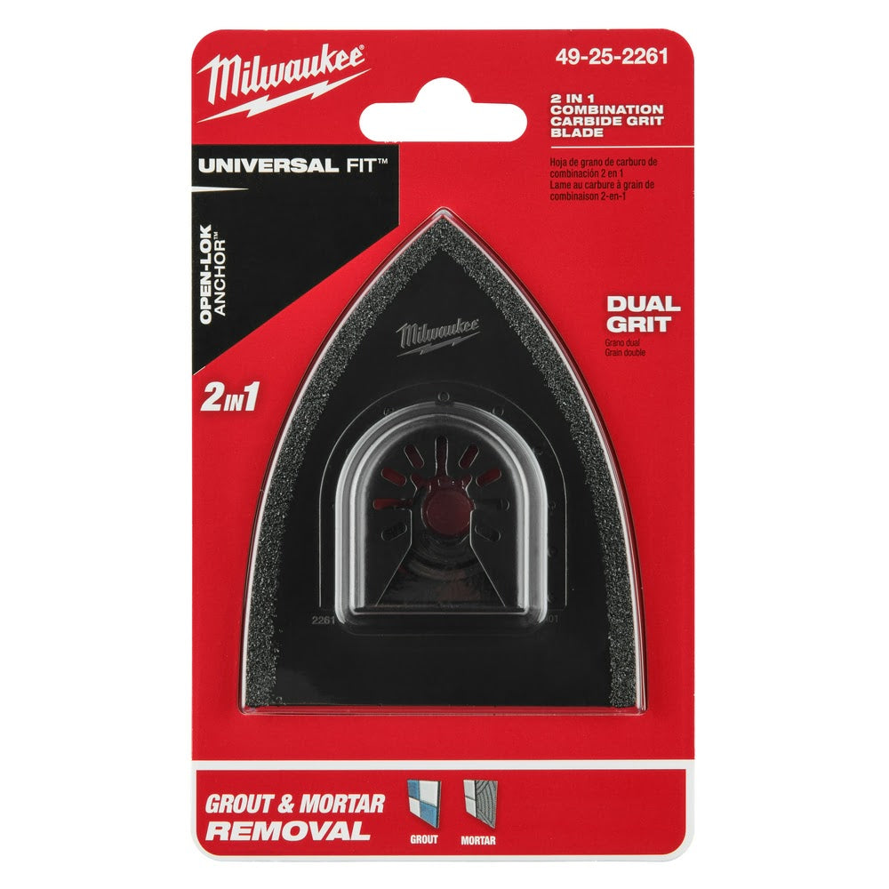 Milwaukee 49-25-2261 Milwaukee® OPEN-LOK™ 2-IN-1 HYBRID CARBIDE GRIT BLADE 1PK - 16