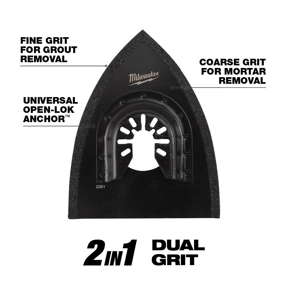 Milwaukee 49-25-2261 Milwaukee® OPEN-LOK™ 2-IN-1 HYBRID CARBIDE GRIT BLADE 1PK - 2