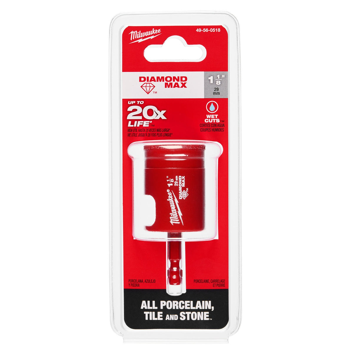 Milwaukee 49-56-0518 1-1/8" Diamond Max Hole Saw Bit - 9