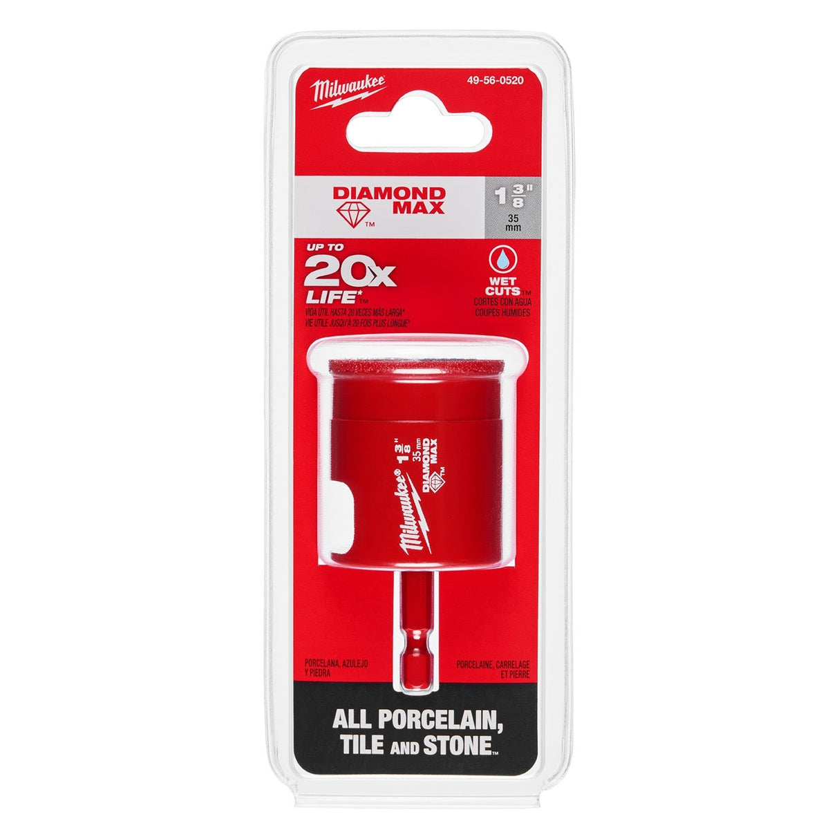 Milwaukee 49-56-0520 1-3/8" Diamond Max Hole Saw Bit - 9