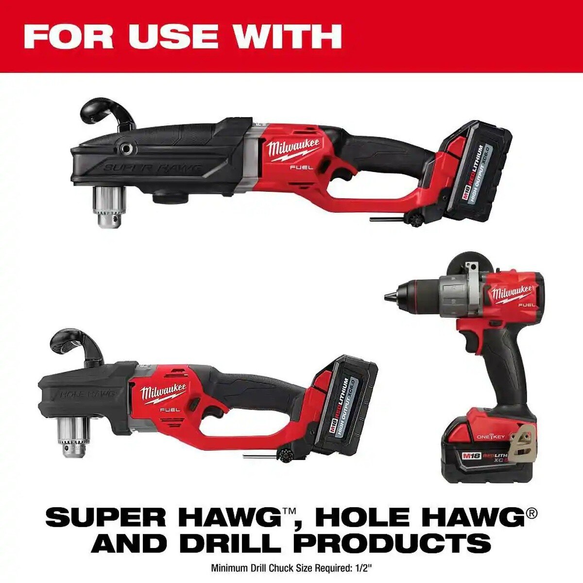 Milwaukee 49-56-9520 2-9/16" BIG HAWG Carbide Teeth Hole Saw with Arbor (2 Piece) - 5