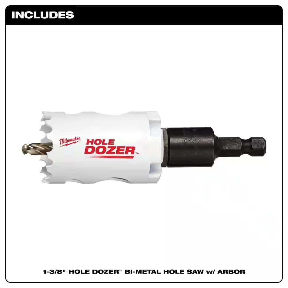 Milwaukee 49-56-9671 1-3/8" HOLE DOZER Bi-Metal Hole Saw with Arbor - 4