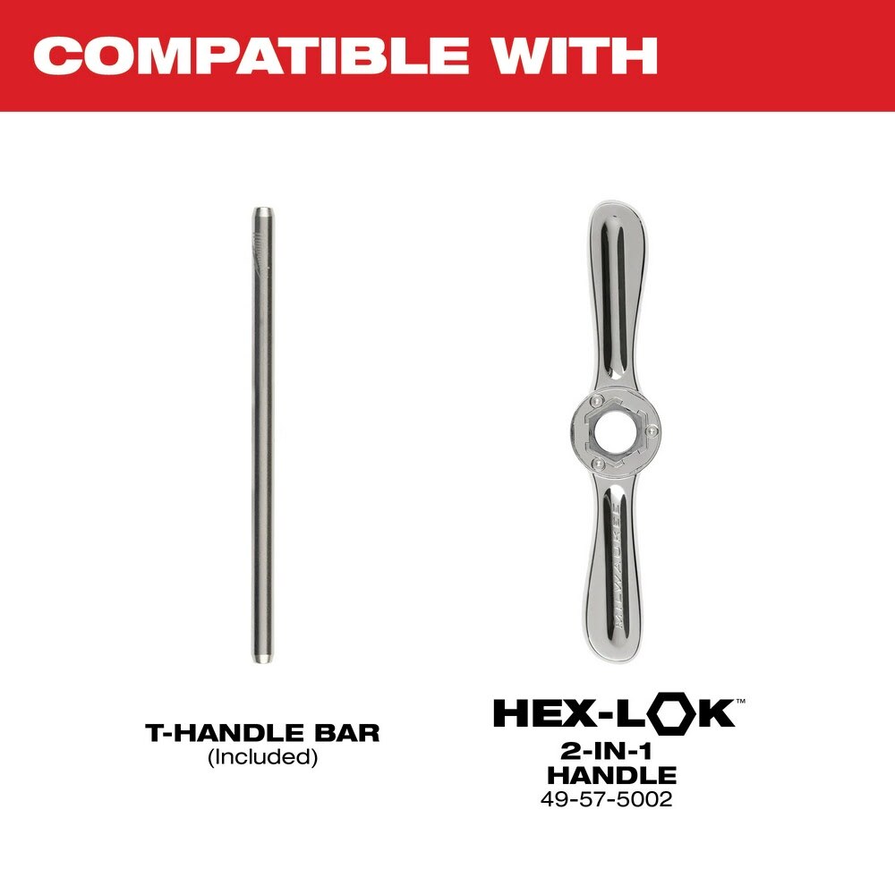 Milwaukee 49-57-5001 Tap Collet for Taps up to 1/2" & T Handle Bar - 3