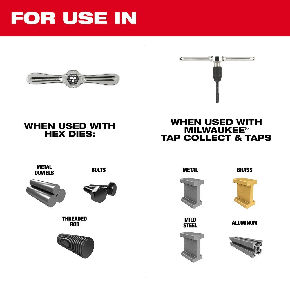 Milwaukee 49-57-5002 Hex-LOK 2-in-1 Tap and Die Threading Handle - 3