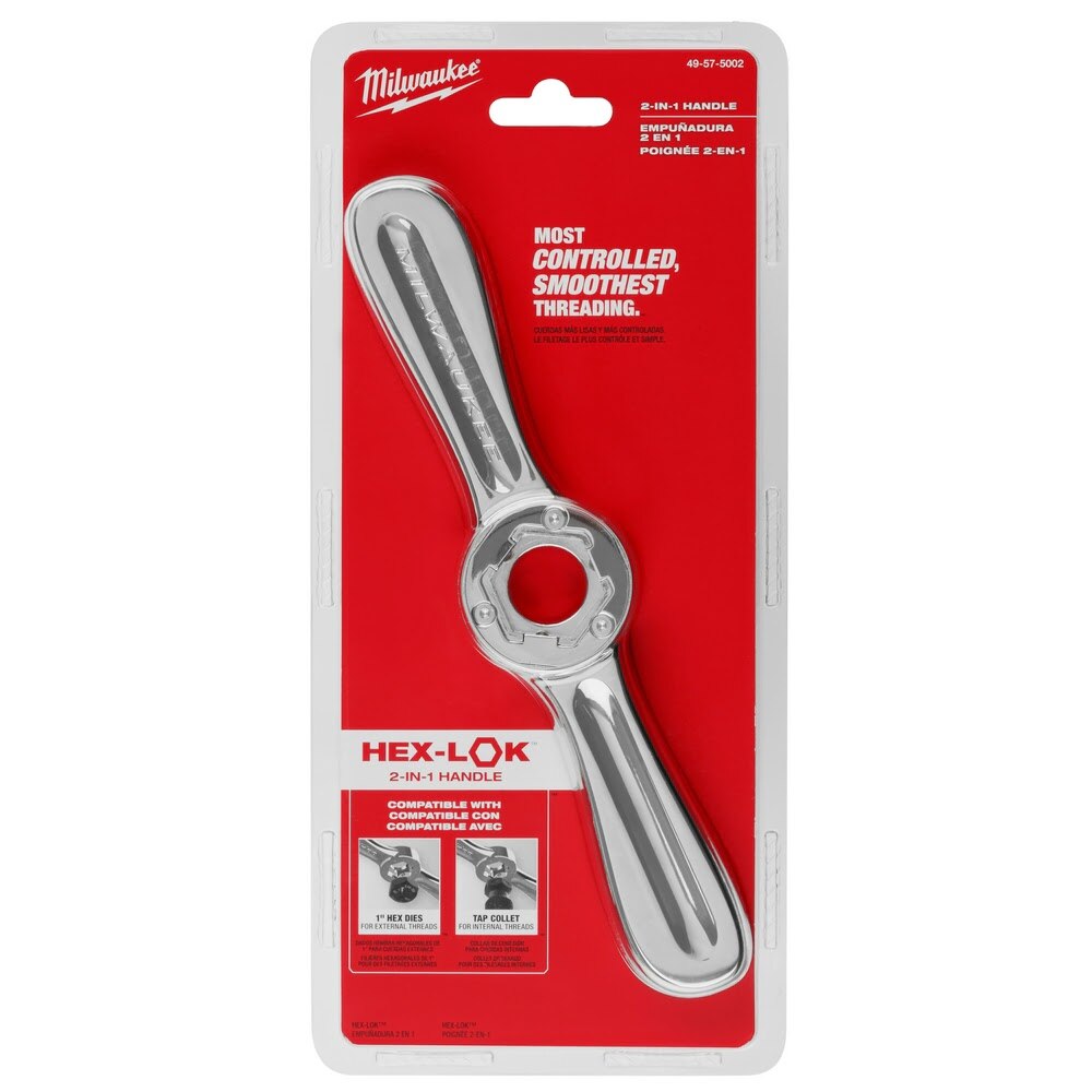 Milwaukee 49-57-5002 Hex-LOK 2-in-1 Tap and Die Threading Handle - 12