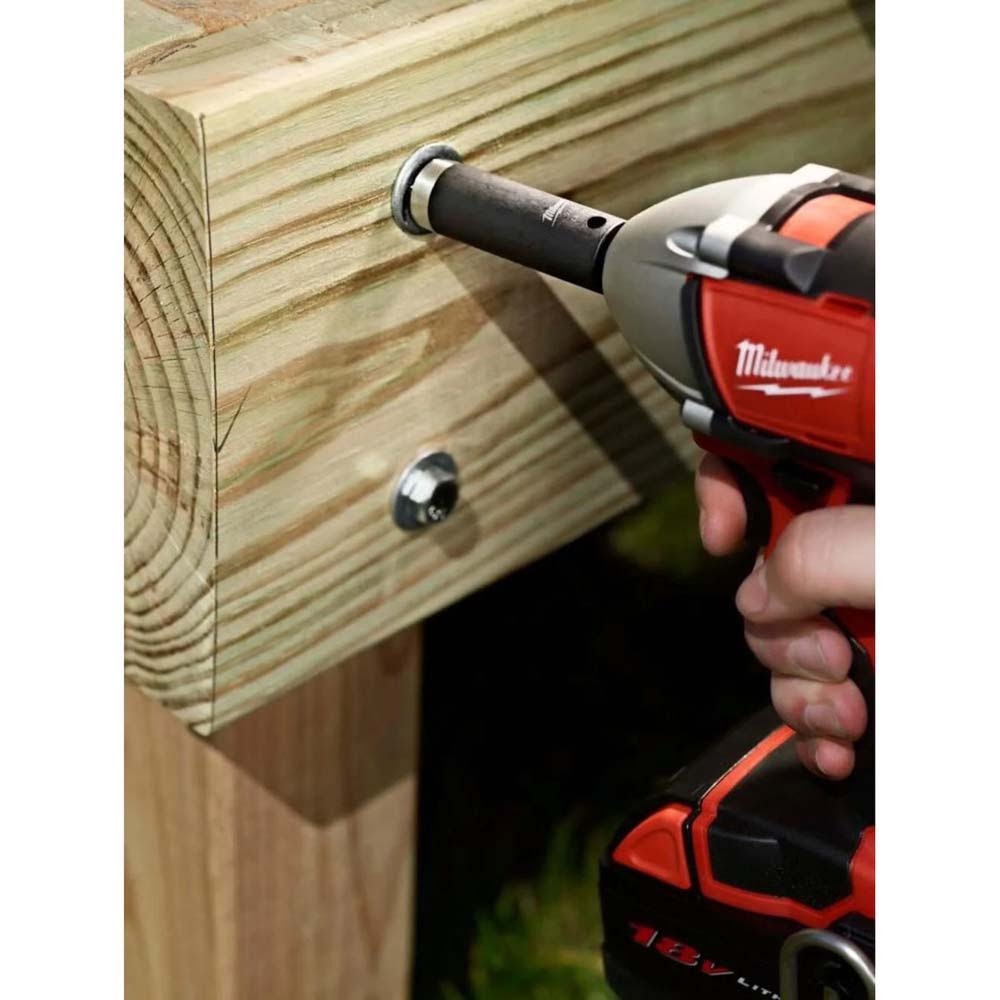 Milwaukee 49-66-4485 3 Piece SHOCKWAVE Impact Duty 1/2" Drive SAE Deep 6 Point Socket Set - 3