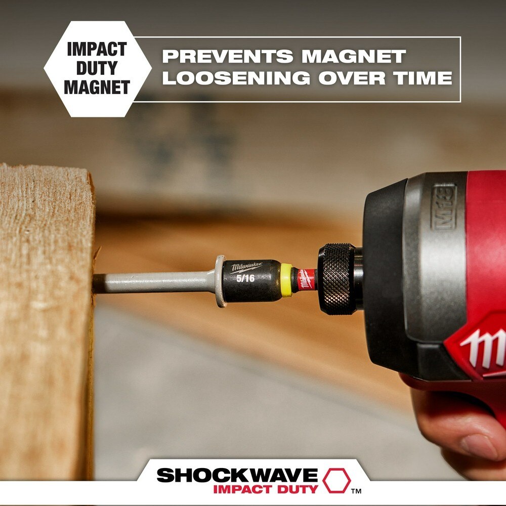 Milwaukee 49-66-4683 SHOCKWAVE Impact Duty 5/16" x 6" Magnetic Nut Driver BULK 10 - 5