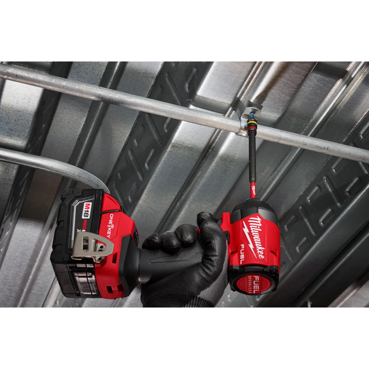 Milwaukee 49-66-4745 SHOCKWAVE Impact Duty 1/4 and 5/16 x 6 QUIK-CLEAR 2-in-1 Magnetic Nut Driver - 7