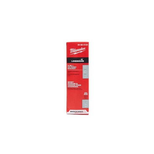 Milwaukee 49-66-5124 Shockwave Lineman's 12PT 15/16 " & 1 1/8" 2-in-1 Socket - 2